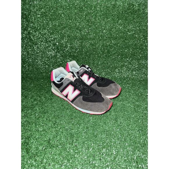 New Balance 574 Black Pink Sneakers Running Shoes Boys Girls Kids Size 4Y‎ - Picture 2 of 9